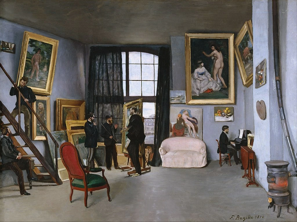 Jean-Frédéric Bazille-49-Nello studio dell'artista - Museo d'Orsay, Parigi